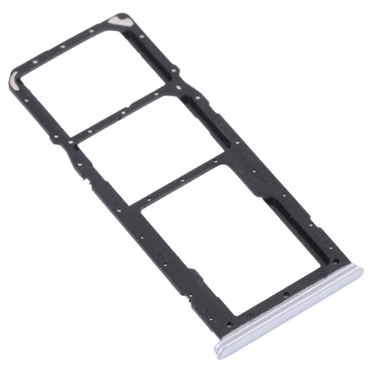 For OPPO Realme 7 (Asia) RMX2151, RMX2163 SIM Card Tray + SIM Card Tray + Micro SD Card Tray (Silver)