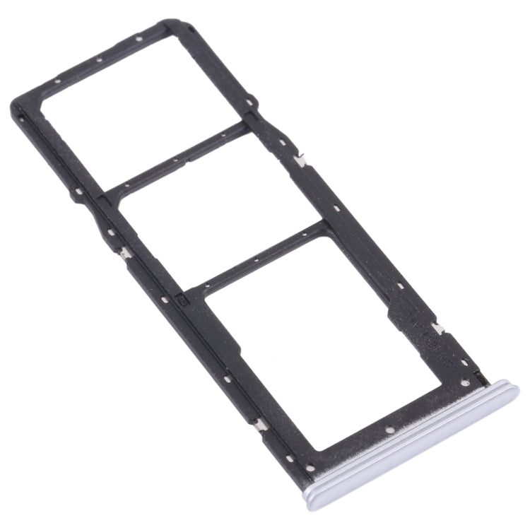For OPPO Realme 7 (Asia) RMX2151, RMX2163 SIM Card Tray + SIM Card Tray + Micro SD Card Tray (Silver)