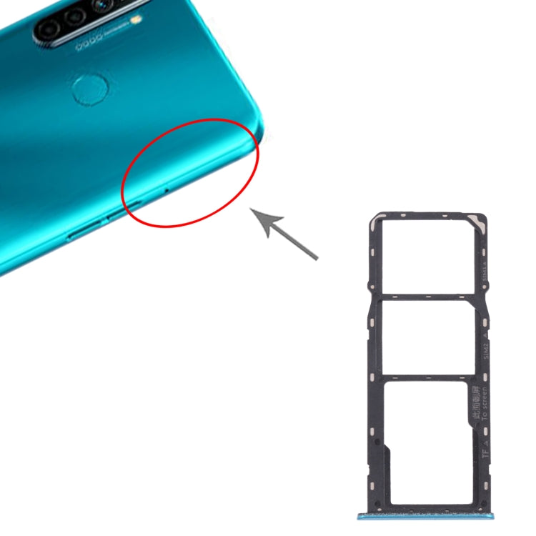 For OPPO Realme 5i RMX2030, RMX2032 SIM Card Tray + SIM Card Tray + Micro SD Card Tray (Green) - Card Tray by PMc TechLife | Online Shopping South Africa | PMc TechLife | Buy Now Pay Later Mobicred