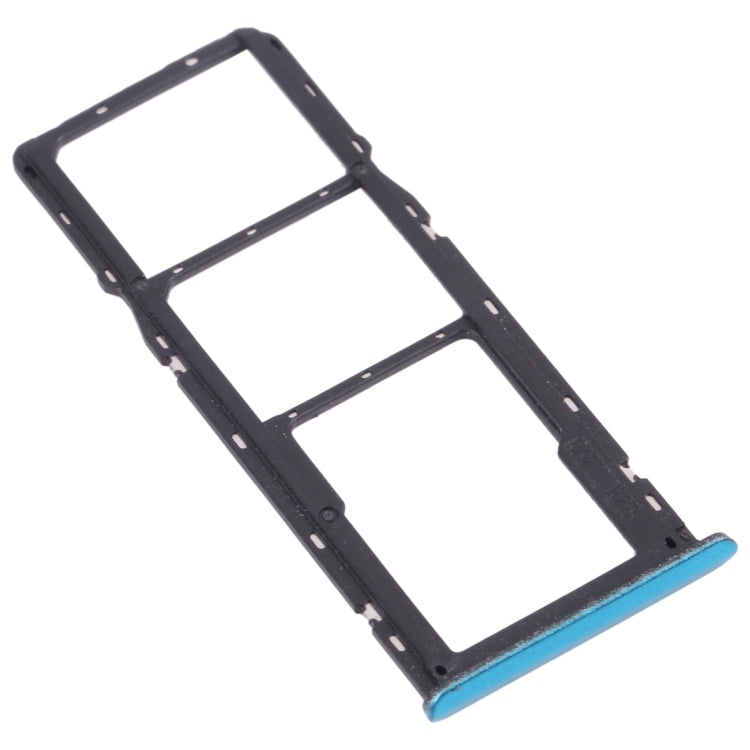 For OPPO Realme C3 RMX2027, RMX2020, RMX2021 SIM Card Tray + SIM Card Tray + Micro SD Card Tray (Blue)