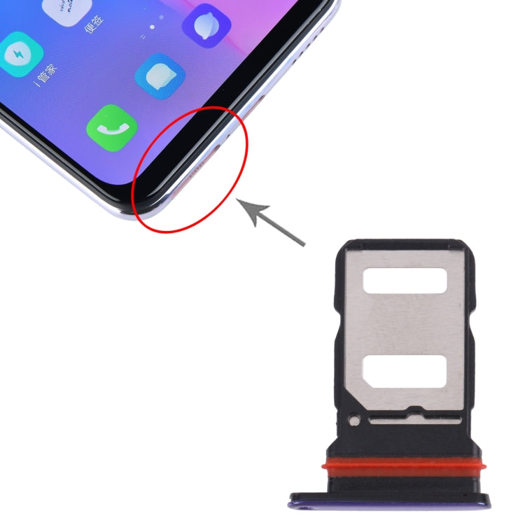 For vivo S6 5G V1962A, V1962BA SIM Card Tray + SIM Card Tray (Blue) - Card Tray by PMc TechLife | Online Shopping South Africa | PMc TechLife | Buy Now Pay Later Mobicred