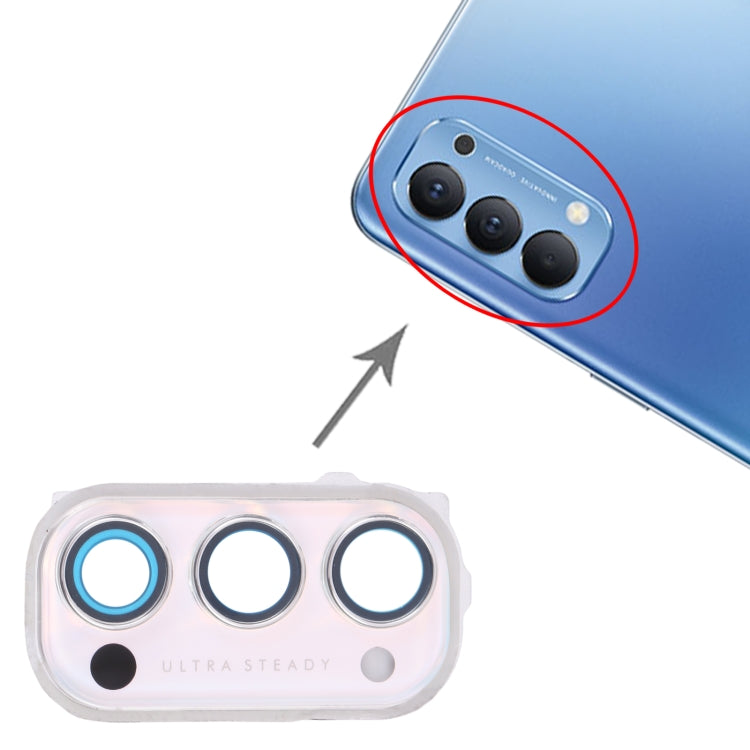 For OPPO Reno4 5G PDPM00, PDPT00, CPH2091 Camera Lens Cover (White) - Camera Series by PMC TechLife | Online Shopping South Africa | PMC TechLife