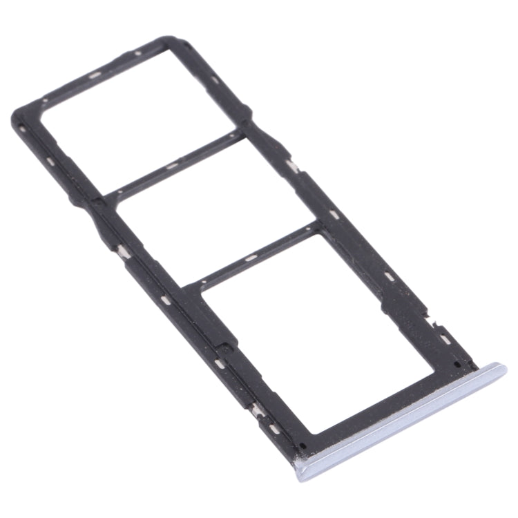 For OPPO Realme C15 RMX2180 SIM Card Tray + SIM Card Tray + Micro SD Card Tray (Silver)