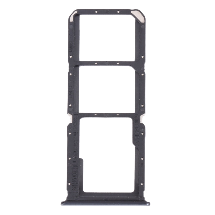For OPPO A74 5G / A54 5G / A93 PCGM00, PEHM00 SIM Card Tray + SIM Card Tray + Micro SD Card Tray(Black)