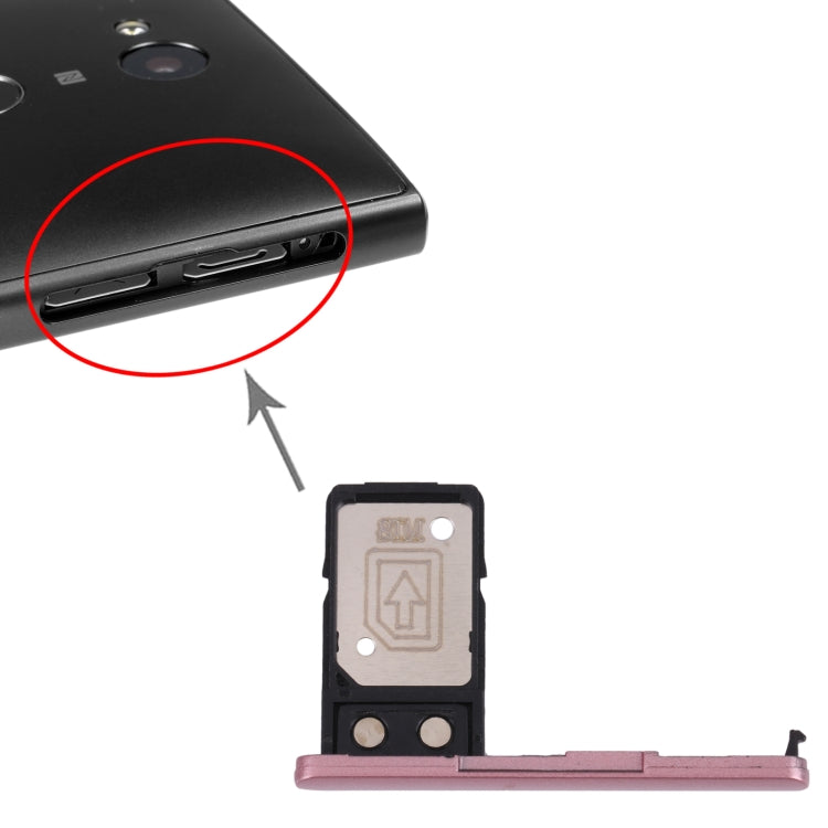 SIM Card Tray for Sony Xperia L2(Pink) - Card Tray by PMc TechLife | Online Shopping South Africa | PMc TechLife | Buy Now Pay Later Mobicred