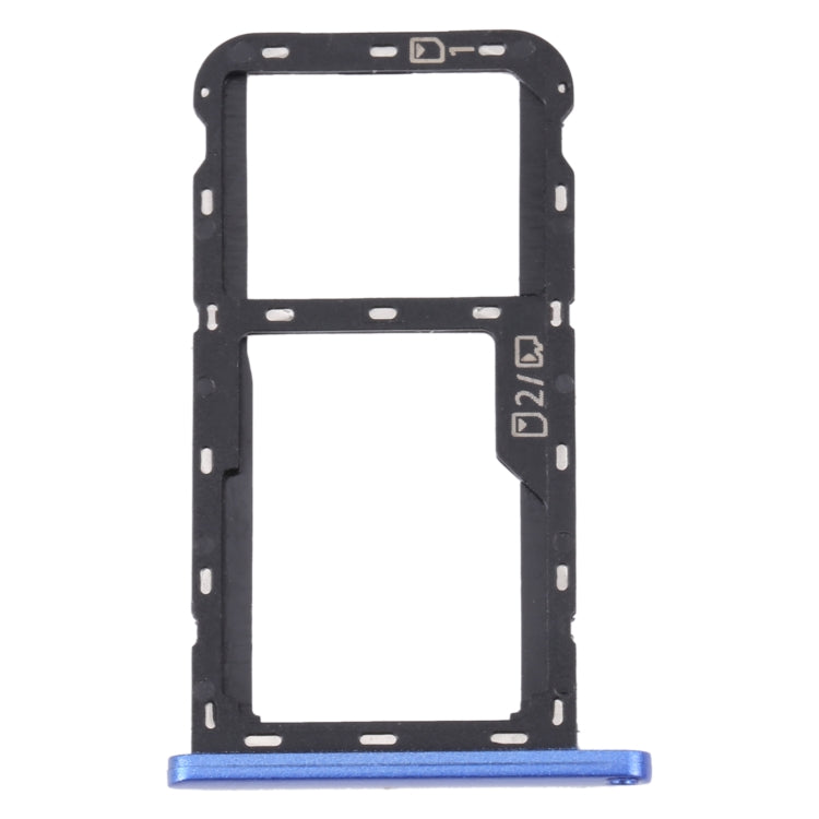 For ZTE Blade A72 SIM Card Tray + SIM Card Tray / Micro SD Card Tray (Blue)