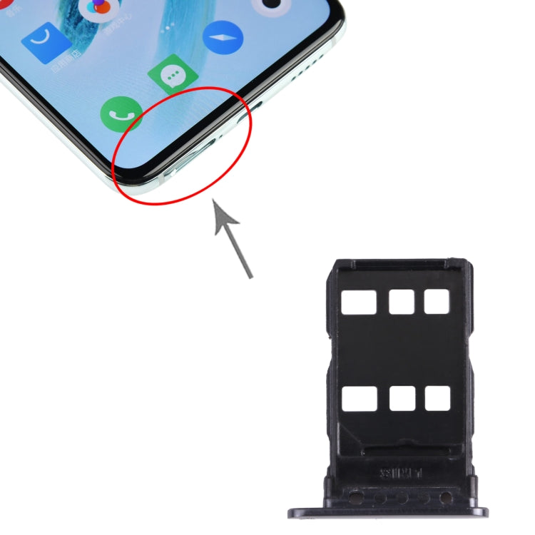 For Meizu 17 / 17 Pro SIM Card Tray + SIM Card Tray (Black) - For Meizu by PMc TechLife | Online Shopping South Africa | PMc TechLife | Buy Now Pay Later Mobicred