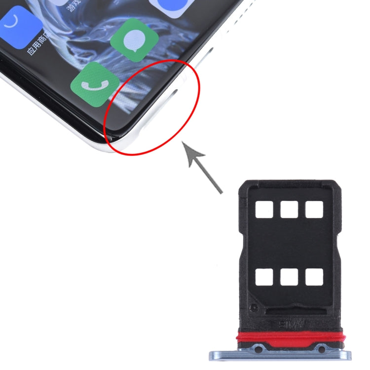 For Meizu 18 SIM Card Tray + SIM Card Tray (Blue) - For Meizu by PMc TechLife | Online Shopping South Africa | PMc TechLife | Buy Now Pay Later Mobicred