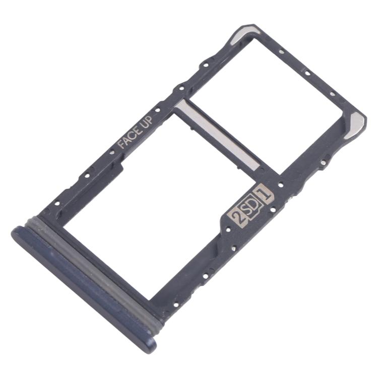 For Motorola Moto G50 SIM Card Tray + Micro SD Card Tray (Black)