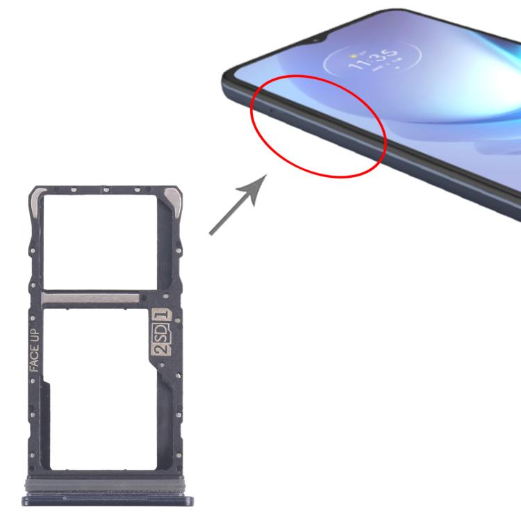 For Motorola Moto G50 SIM Card Tray + Micro SD Card Tray (Black) - free shipping - PMC TechLife - Order now!