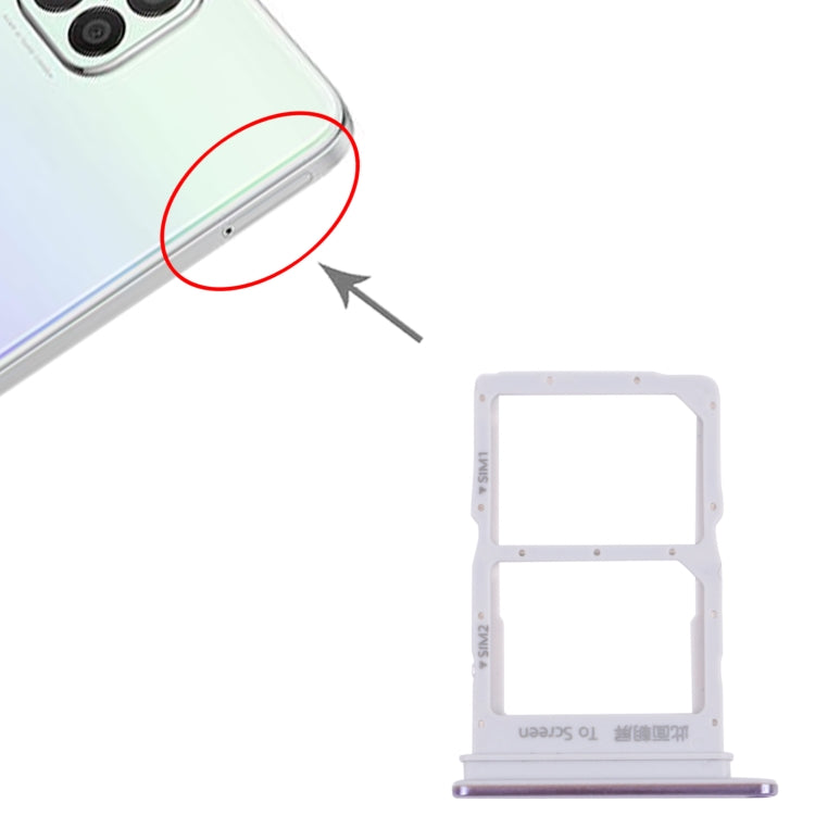SIM Card Tray + SIM Card Tray for Huawei Nova 8 se Youth (Purple) - Card Socket by PMc TechLife | Online Shopping South Africa | PMc TechLife | Buy Now Pay Later Mobicred