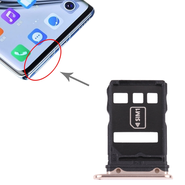 NM Card Tray + SIM Card Tray for Huawei Mate 40E 4G (Gold) - Card Socket by PMc TechLife | Online Shopping South Africa | PMc TechLife | Buy Now Pay Later Mobicred