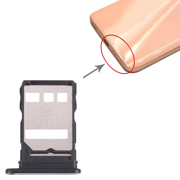 SIM Card Tray for Honor X20 SE(Black) - Card Socket by PMc TechLife | Online Shopping South Africa | PMc TechLife | Buy Now Pay Later Mobicred
