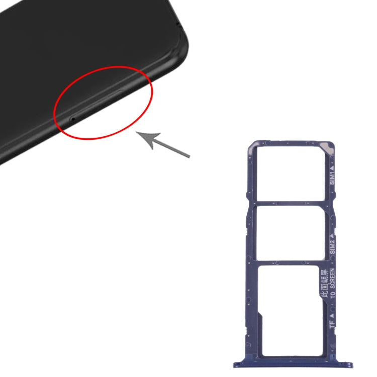 SIM Card Tray + SIM Card Tray + Micro SD Card Tray for Huawei Y5 lite (2018) (Blue) - Card Socket by PMc TechLife | Online Shopping South Africa | PMc TechLife | Buy Now Pay Later Mobicred