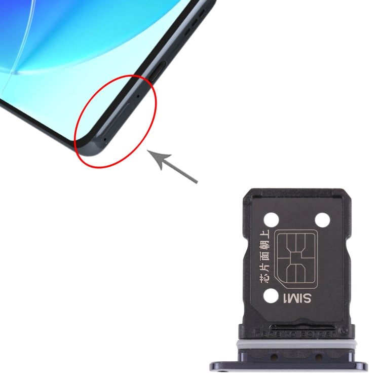 For OPPO Reno6 Pro 5G SIM Card Tray + SIM Card Tray (Black) - Card Tray by PMc TechLife | Online Shopping South Africa | PMc TechLife | Buy Now Pay Later Mobicred