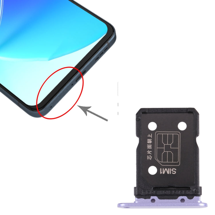 For OPPO Reno6 4G CPH2235 / Reno6 Z SIM Card Tray + SIM Card Tray(Purple)