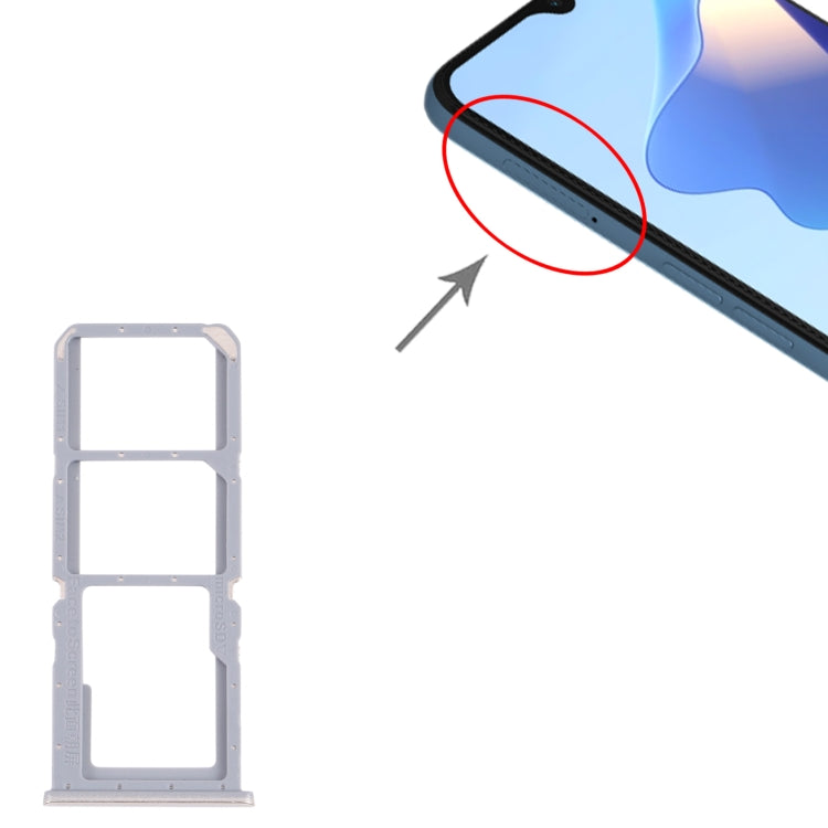 For OPPO A54S CPH2273 SIM Card Tray + SIM Card Tray + Micro SD Card Tray (Gold)