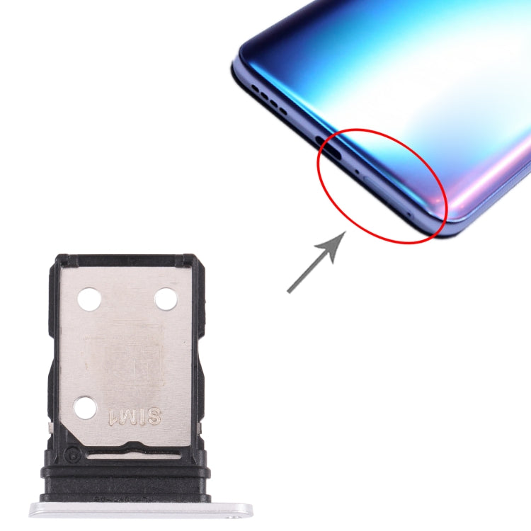 For OPPO Realme X7 RMX2176 SIM Card Tray + SIM Card Tray (Silver) - Card Socket by PMc TechLife | Online Shopping South Africa | PMc TechLife | Buy Now Pay Later Mobicred