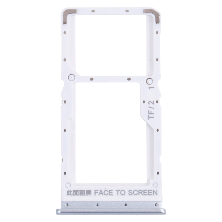 SIM Card Tray + SIM Card Tray / Micro SD Card Tray for Xiaomi Redmi Note 11 (China) 21091116AC / Redmi Note 11T 5G / Poco M4 Pro 5G 21091116AG, MZB0BGVIN(Silver)