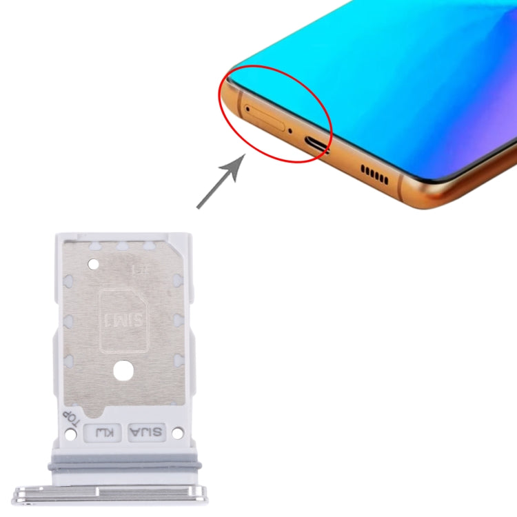 For Samsung Galaxy S22+ 5G / S22 5G / SM-S906B SM-S901B Original SIM Card Tray + SIM Card Tray (White) - free shipping - PMc TechLife - Order now!