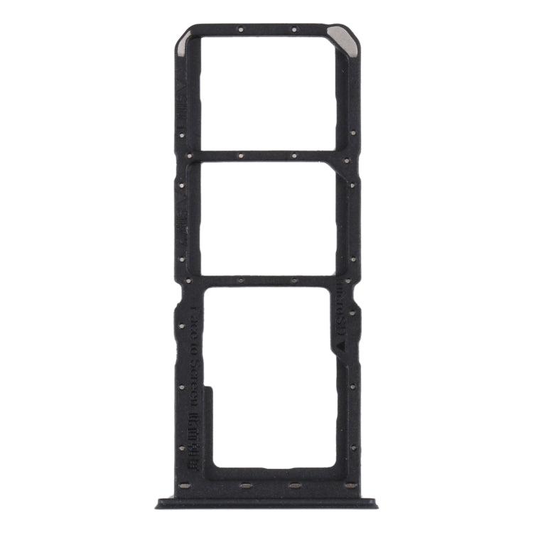 For OPPO Reno2 Z/Reno2 F SIM Card Tray + SIM Card Tray + Micro SD card tray (Black)