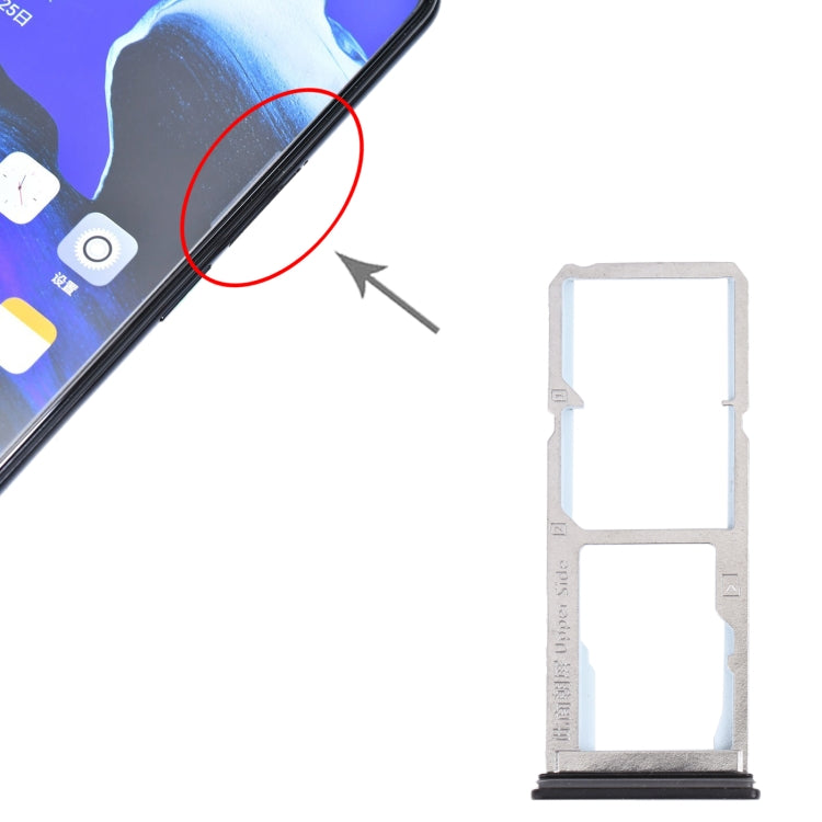 For OPPO Reno2 Z/Reno2 F SIM Card Tray + SIM Card Tray + Micro SD card tray (Blue)