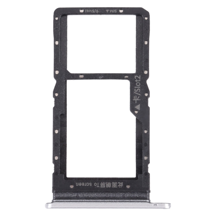 SIM Card Tray + SIM Card Tray / Micro SD Card Tray for Honor Play 20 (Silver)