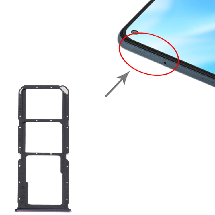 For OnePlus Nord N200 5G DE2118 / DE2117 SIM Card Tray + SIM Card Tray + Micro SD Card Tray (Purple) - Card Tray by PMC TechLife | Online Shopping South Africa | PMC TechLife