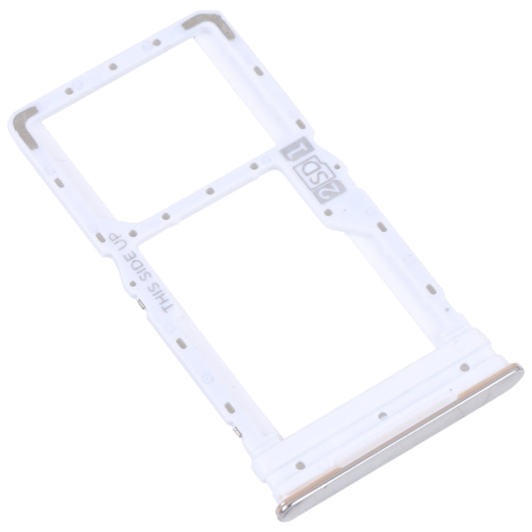 For Motorola Moto G52 SIM Card Tray + SIM / Micro SD Card Tray (Silver)