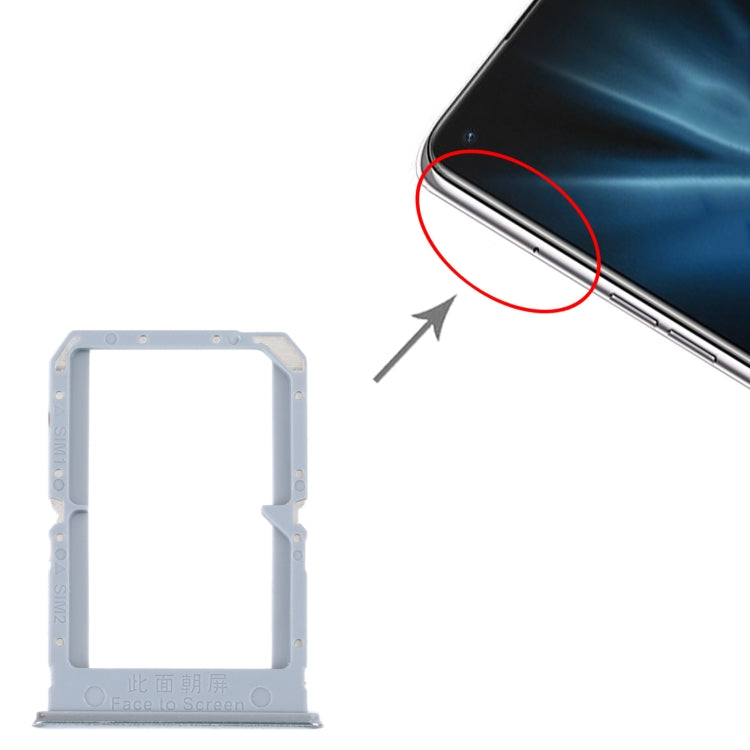 For OPPO K9 SIM Card Tray + SIM Card Tray (Silver)