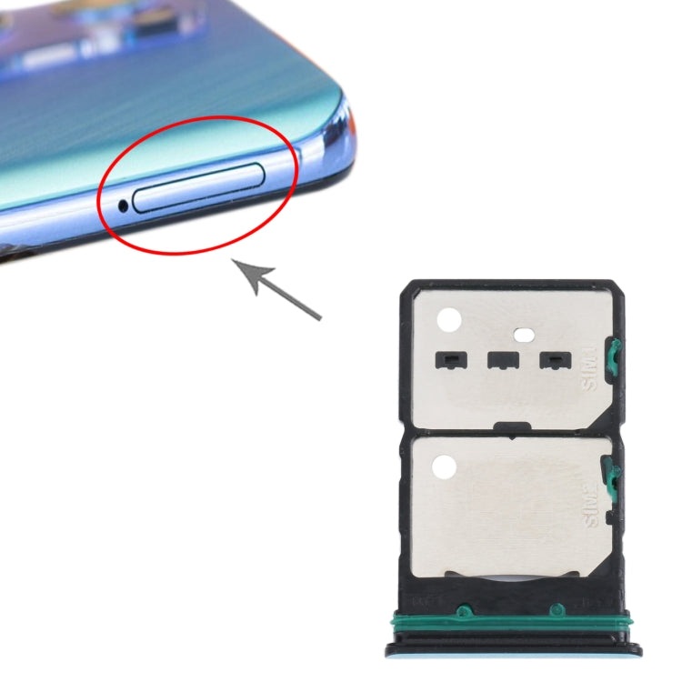 For OPPO Reno7 5G China / Reno7 5G SIM Card Tray + SIM Card Tray + Micro SD Card Tray (Green) - Card Tray by PMC TechLife | Online Shopping South Africa | PMC TechLife | Buy Now Pay Later Mobicred