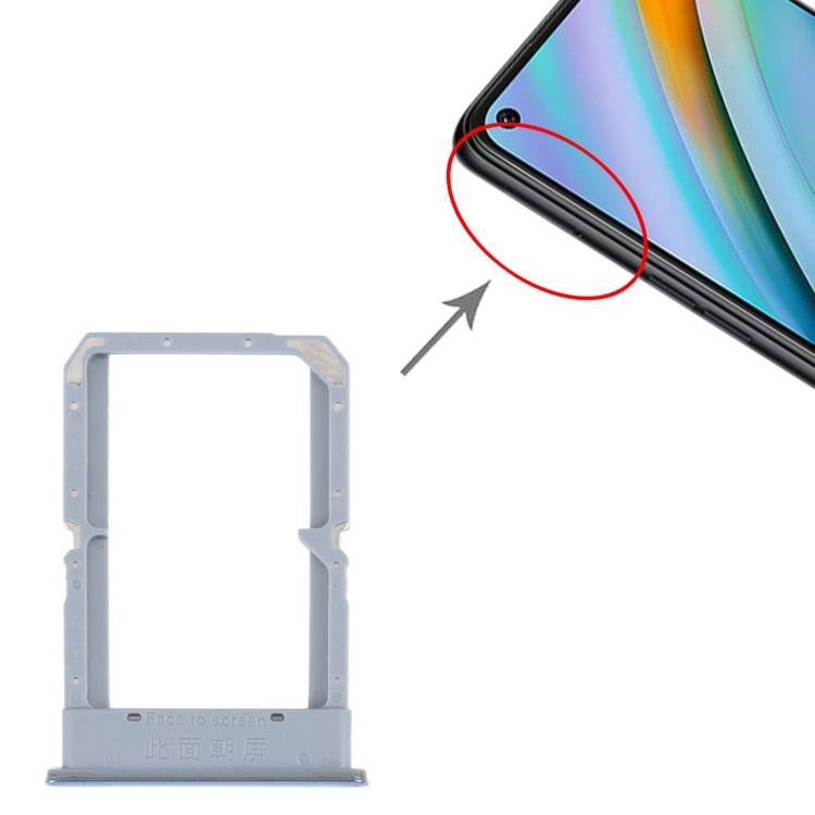 For OPPO K10 4G SIM Card Tray + SIM Card Tray (Silver) - Card Socket by PMc TechLife | Online Shopping South Africa | PMc TechLife | Buy Now Pay Later Mobicred