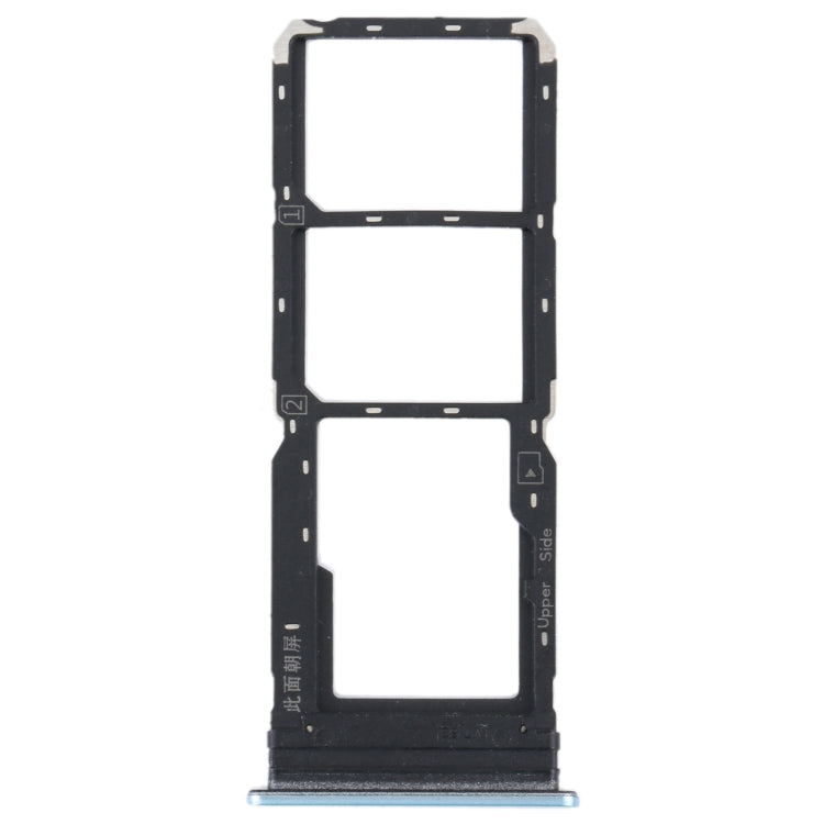 For vivo Y21 2021 / Y21S / Y21T / Y21T India SIM Card Tray + SIM Card Tray + Micro SD Card Tray (White)