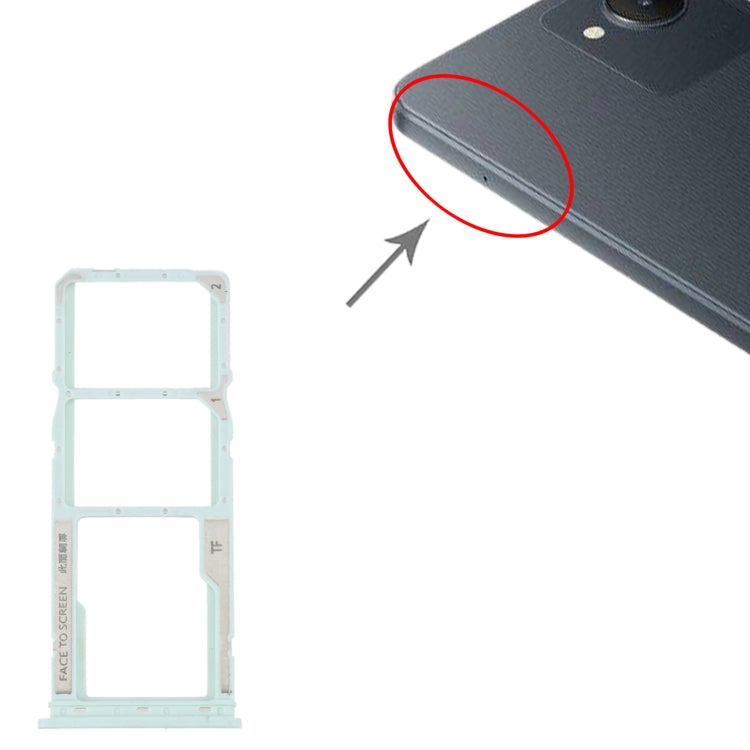 For Xiaomi Redmi A1 2022 / Redmi A1+ SIM Card Tray + SIM Card Tray + Micro SD Card Tray (Green) - free shipping - PMc TechLife - Order now!