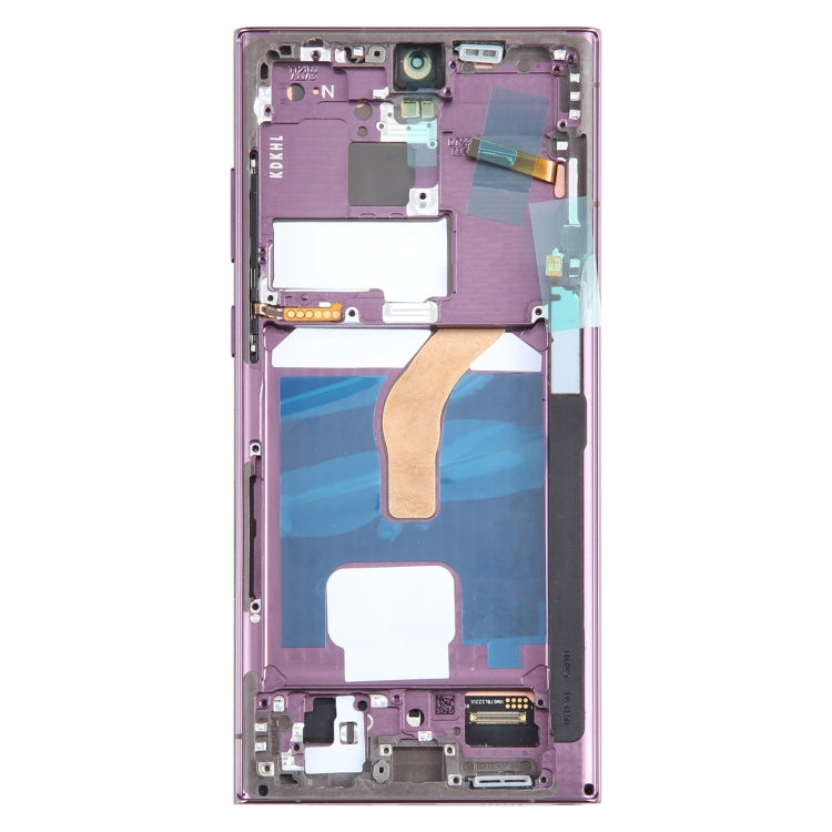 For Samsung Galaxy S22 Ultra 5G SM-S908B EU Edition 6.78 inch OLED LCD Screen Digitizer Full Assembly with Frame (Purple)