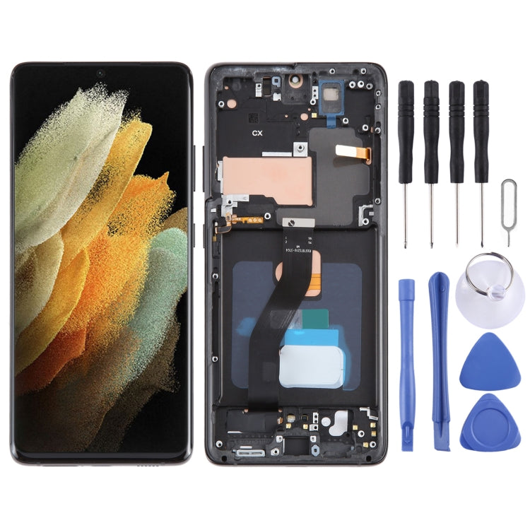 OLED LCD Screen For Samsung Galaxy S21 Ultra 5G SM-G998B Digitizer Full Assembly with Frame, Display Size: 6.78 inch(Black) - free shipping - PMC Jewellery - Order now!