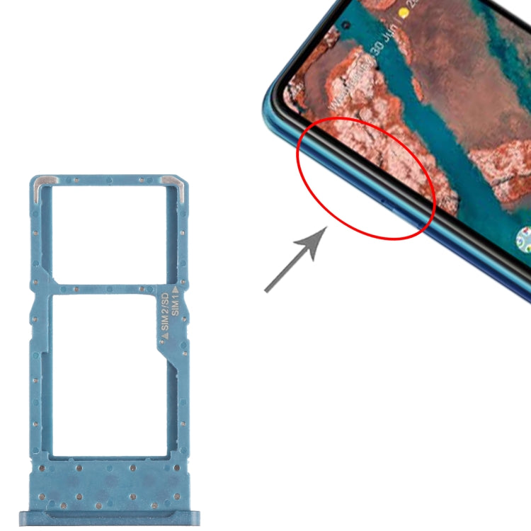 For Nokia X20 Original SIM + SIM / Micro SD Card Tray (Blue) - Card Tray by PMC TechLife | Online Shopping South Africa | PMC TechLife