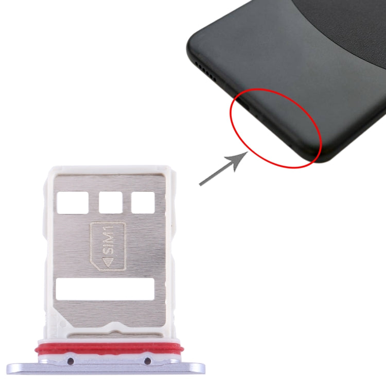 For Huawei Mate 60 SIM + NM Card Tray (Purple) - Card Socket by PMc TechLife | Online Shopping South Africa | PMc TechLife | Buy Now Pay Later Mobicred