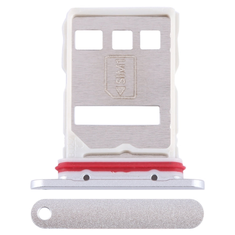 For Huawei Mate 60 SIM + NM Card Tray (Silver)