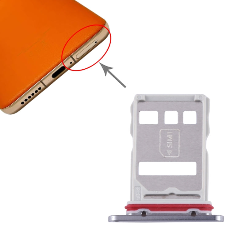 For Huawei Mate 50 SIM + NM Card Tray (Black) - Card Socket by PMc TechLife | Online Shopping South Africa | PMc TechLife | Buy Now Pay Later Mobicred