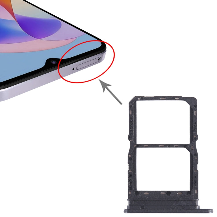 For Honor Play 40C SIM + SIM Card Tray (Black) - Card Socket by PMc TechLife | Online Shopping South Africa | PMc TechLife | Buy Now Pay Later Mobicred