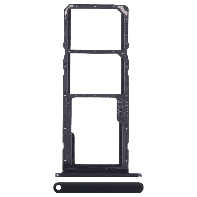 For Honor 10X Lite SIM + SIM + Micro SD Card Tray (Black)