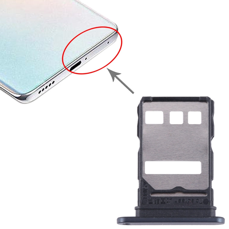 For Honor X50 SIM Card Tray (Black) - Card Socket by PMc TechLife | Online Shopping South Africa | PMc TechLife | Buy Now Pay Later Mobicred