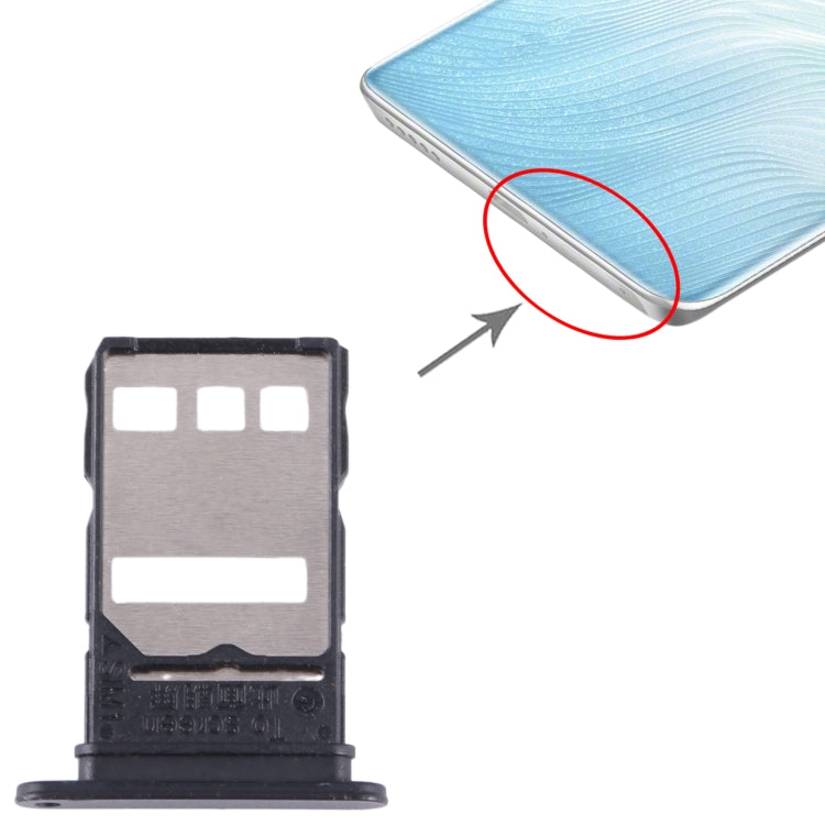 For Honor 80 SE SIM Card Tray (Black) - Card Socket by PMc TechLife | Online Shopping South Africa | PMc TechLife | Buy Now Pay Later Mobicred