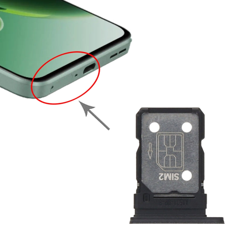 For OnePlus Nord 3 5G SIM + SIM Card Tray (Black) - Card Tray by PMc TechLife | Online Shopping South Africa | PMc TechLife | Buy Now Pay Later Mobicred