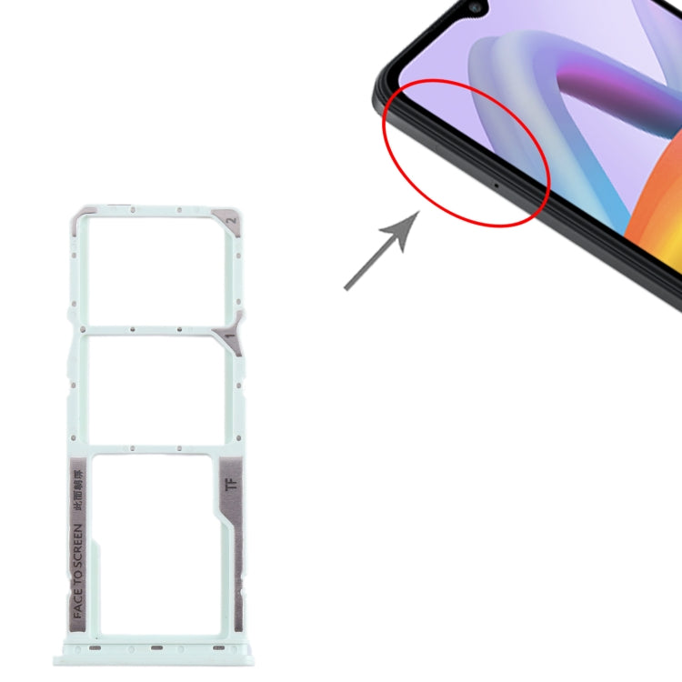 For Xiaomi Poco C51 SIM Card Tray + SIM Card Tray + Micro SD Card Tray (Green) - Card Tray by PMC TechLife | Online Shopping South Africa | PMC TechLife