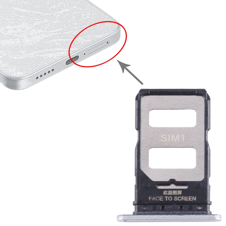 For Xiaomi Note 13 Pro+ SIM Card Tray + SIM Card Tray (Silver) - Card Tray by PMC TechLife | Online Shopping South Africa | PMC TechLife