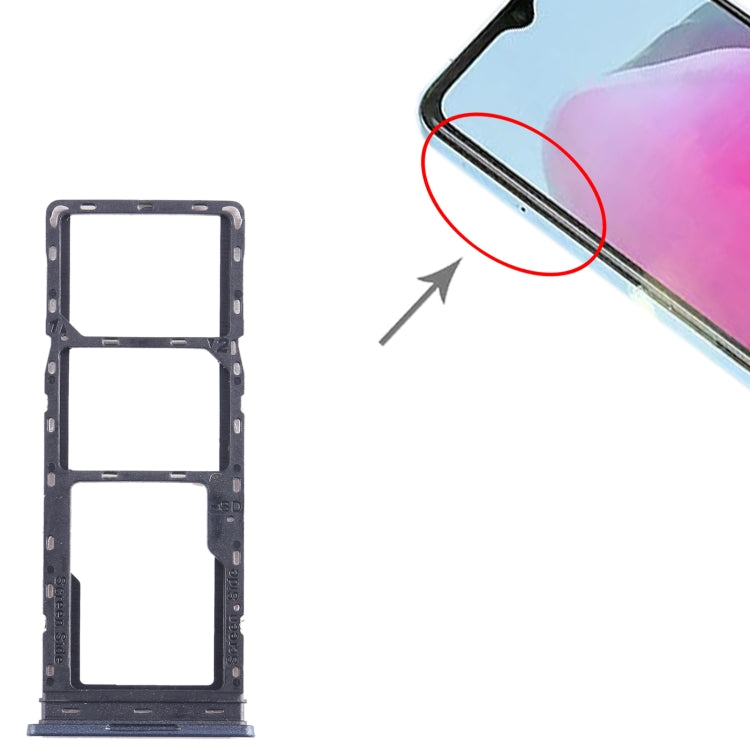 For Tecno Pop 7 Pro BF7 SIM Card Tray + SIM Card Tray + Micro SD Card Tray (Blue) - Card Tray by PMC TechLife | Online Shopping South Africa | PMC TechLife