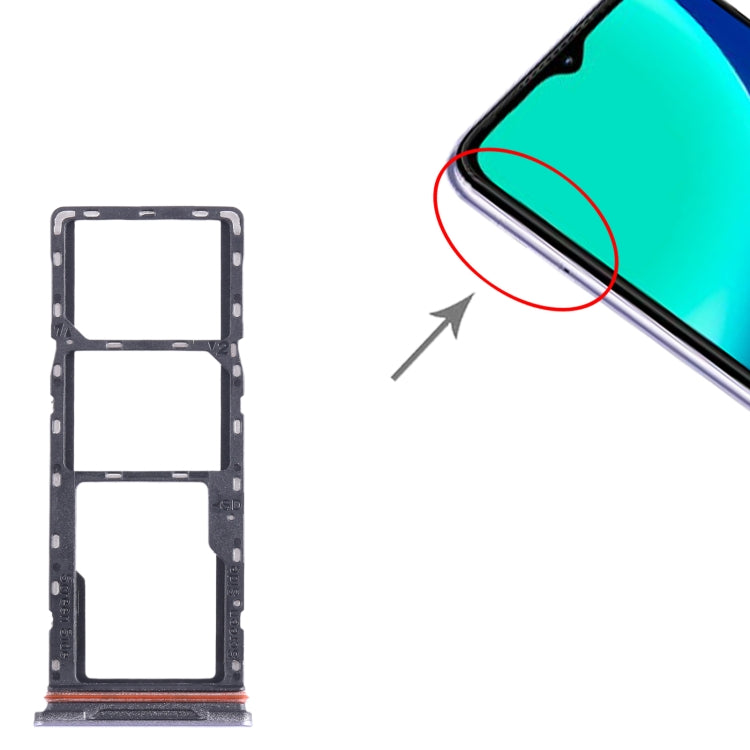 For Infinix Hot 10i X659B SIM Card Tray + SIM Card Tray + Micro SD Card Tray (Purple) - Card Tray by PMC TechLife | Online Shopping South Africa | PMC TechLife