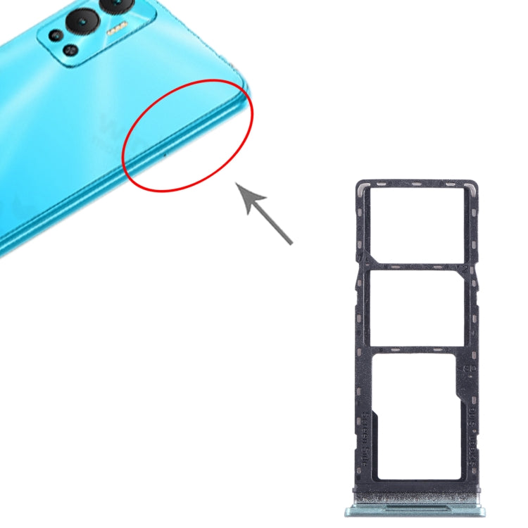 For Infinix Hot 20i X665 SIM Card Tray + SIM Card Tray + Micro SD Card Tray (Green) - Card Tray by PMC TechLife | Online Shopping South Africa | PMC TechLife